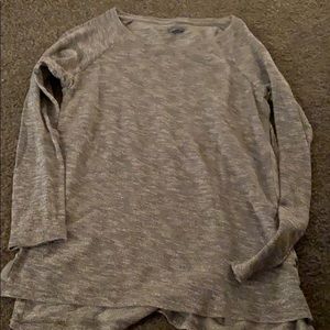 Aerie grey long sleeve knitted top